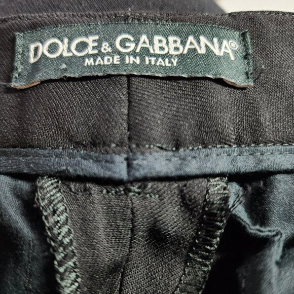 Dolce & Gabbana Pants M Black Straight Leg Mid-Rise - Picture 2 of 5